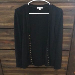 Classic black button up cardigan